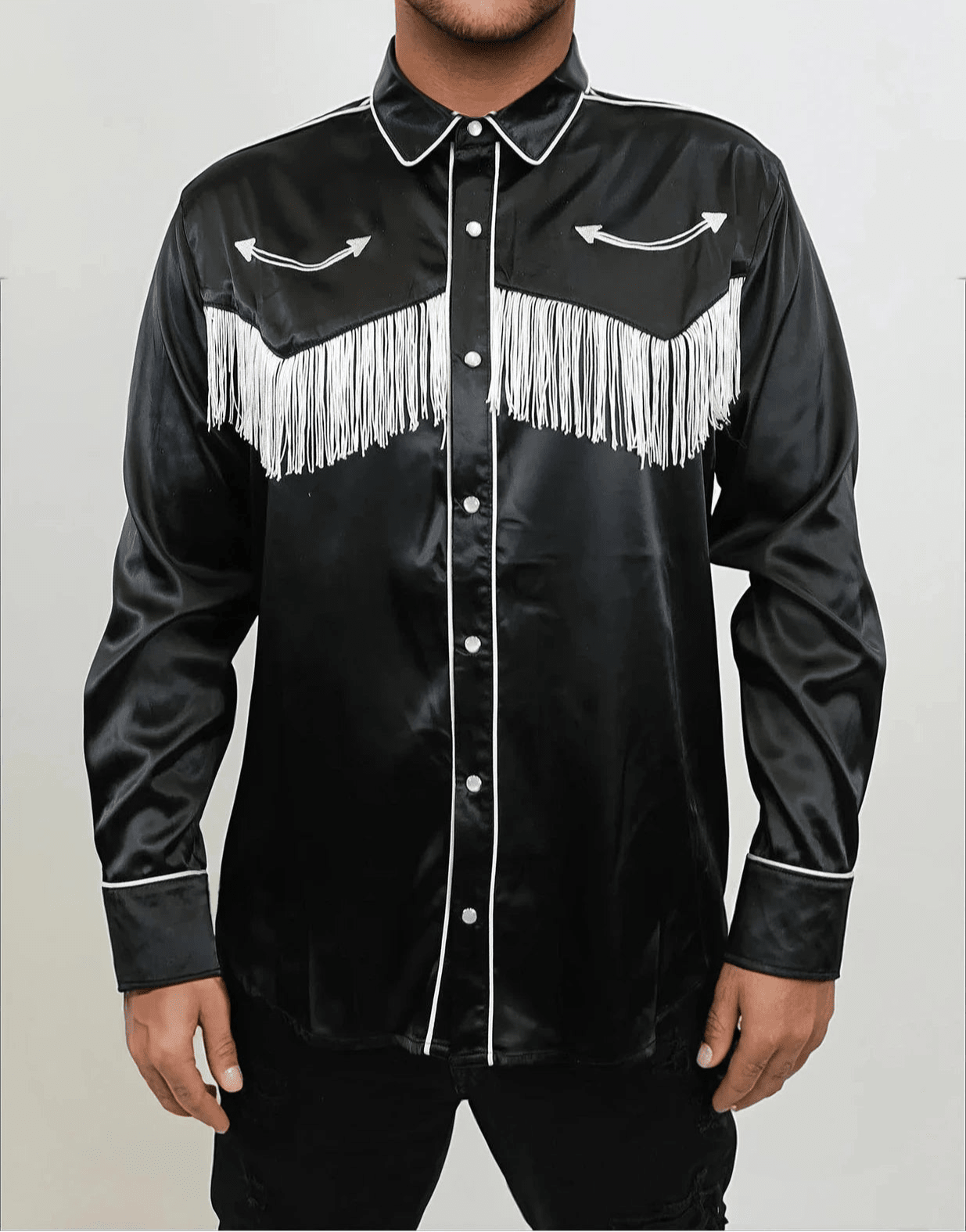 The Y'allternative Collection Western Evil Classic Black Satin Western