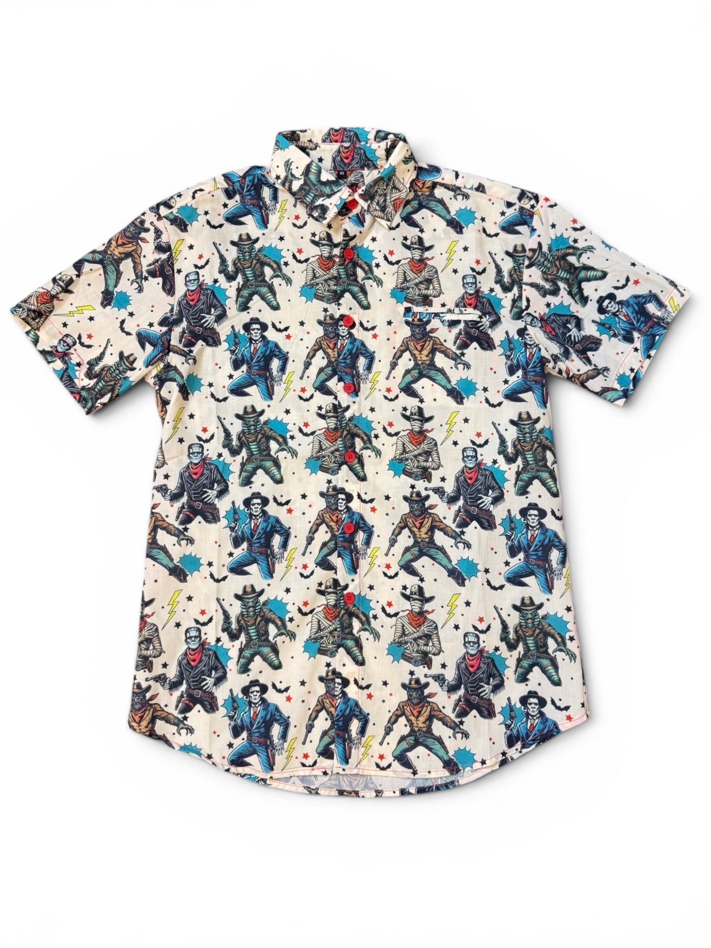 The Y'allternative Collection Cowboy Classic Monsters Button Up Small