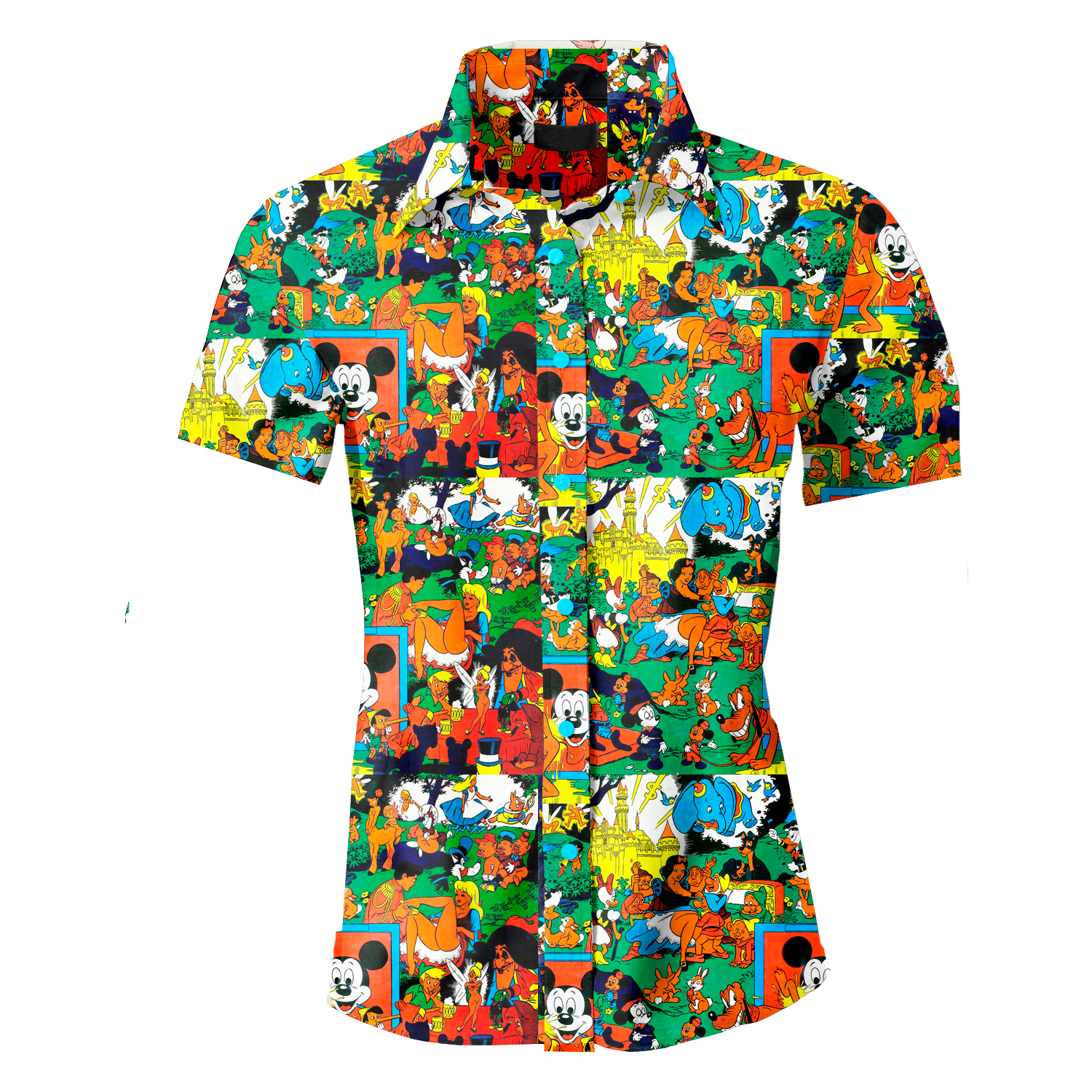 Disney Orgy Wally Wood Men s Button Up Shirt
