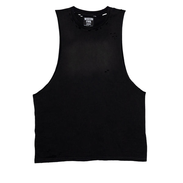 Blank Distressed Sleeves Shirt