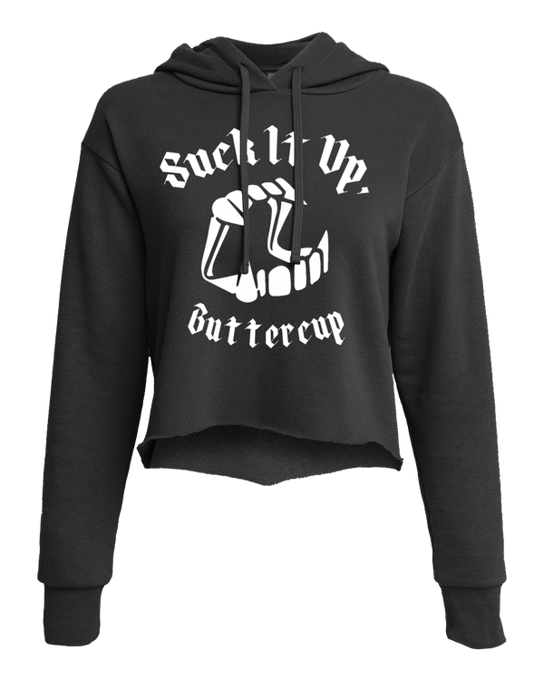 Suck It Up Crop Hoodie