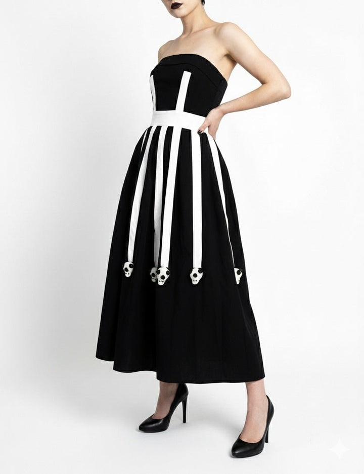 skull formal dress Vintage Knit Skull Burton Dress