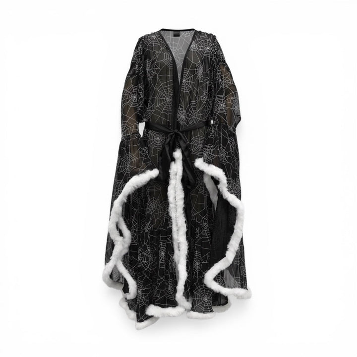 Venom Robe Venoma Black Feathered Robe | Western Evil Gothic Boudoir